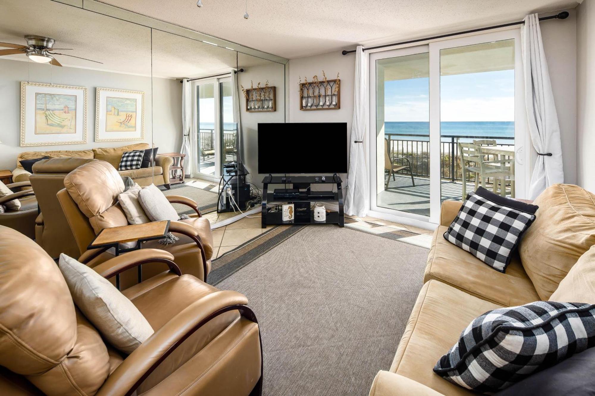 Nautilus 1201 - Gulf Front 2 Bedroom Huge Wrap Around Balcony 2Nd Floor! 沃尔顿堡滩 外观 照片